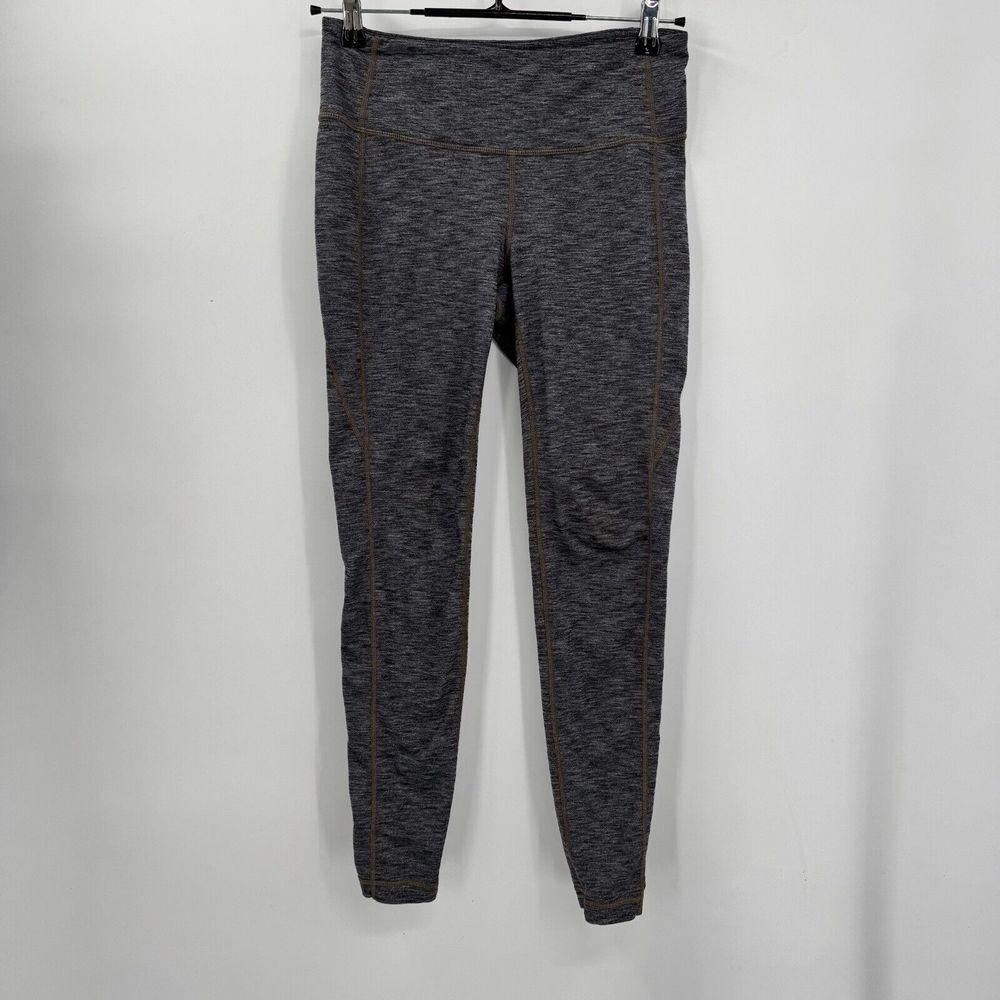 Athleta Medium Leggings Womens Gray Space Dye Mid Rise Performance Tights
